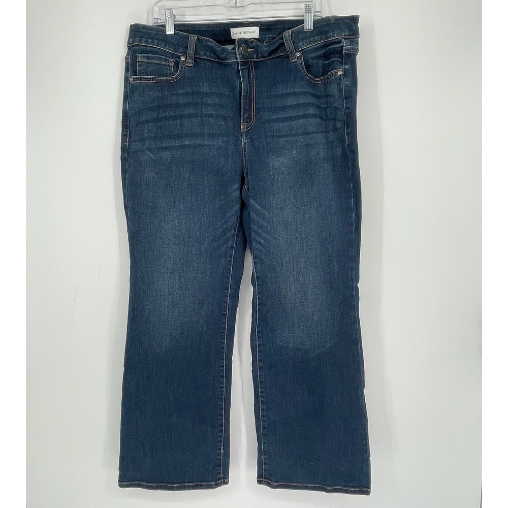 Lane Bryant Women's Blue Flex Magic Signature Mid-Rise Bootcut Denim Jeans 18S